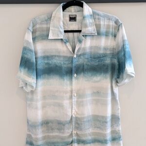 Todd Snyder Ombre Watercolor Camp Collar Shirt